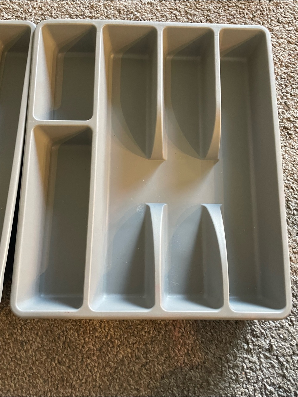 IKEA Kitchen Drawer Utensil Organizer in Light Gray set of 2